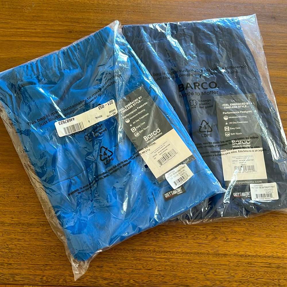 Selling Greys Anatomy by Barco pants! Two Maternity Scrub Pants brand new!